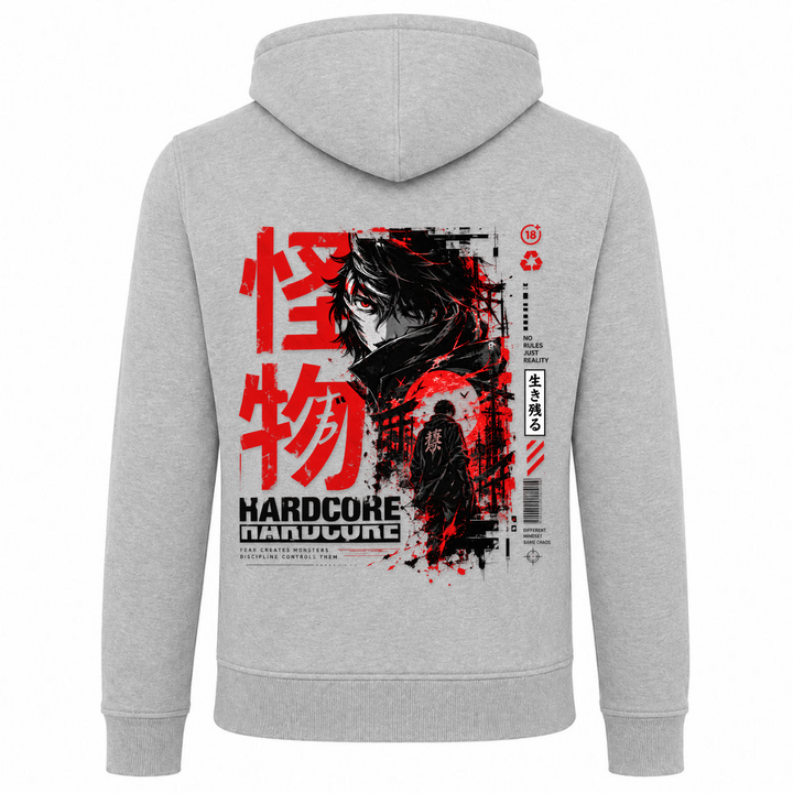 Broken Reality - Zip Hoody - heather grey - Rueckseite