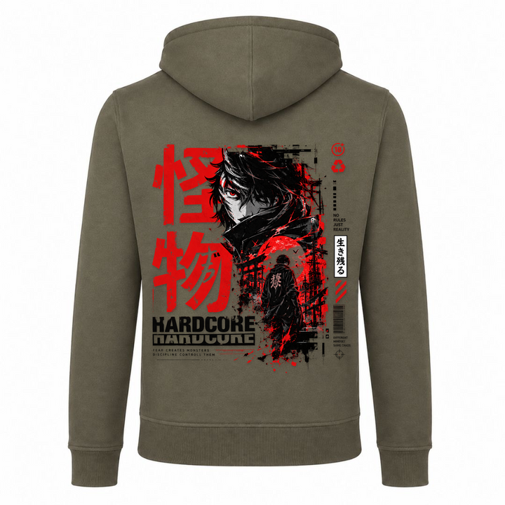 Broken Reality - Zip Hoody - Olive - Rueckseite