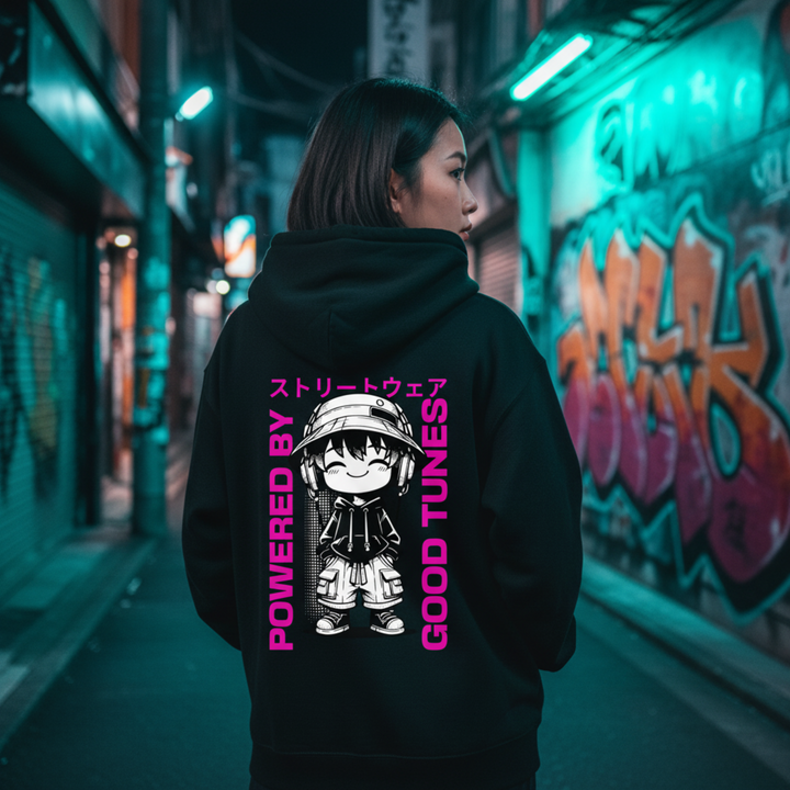 Powered by good tunes - Zip Hoodie