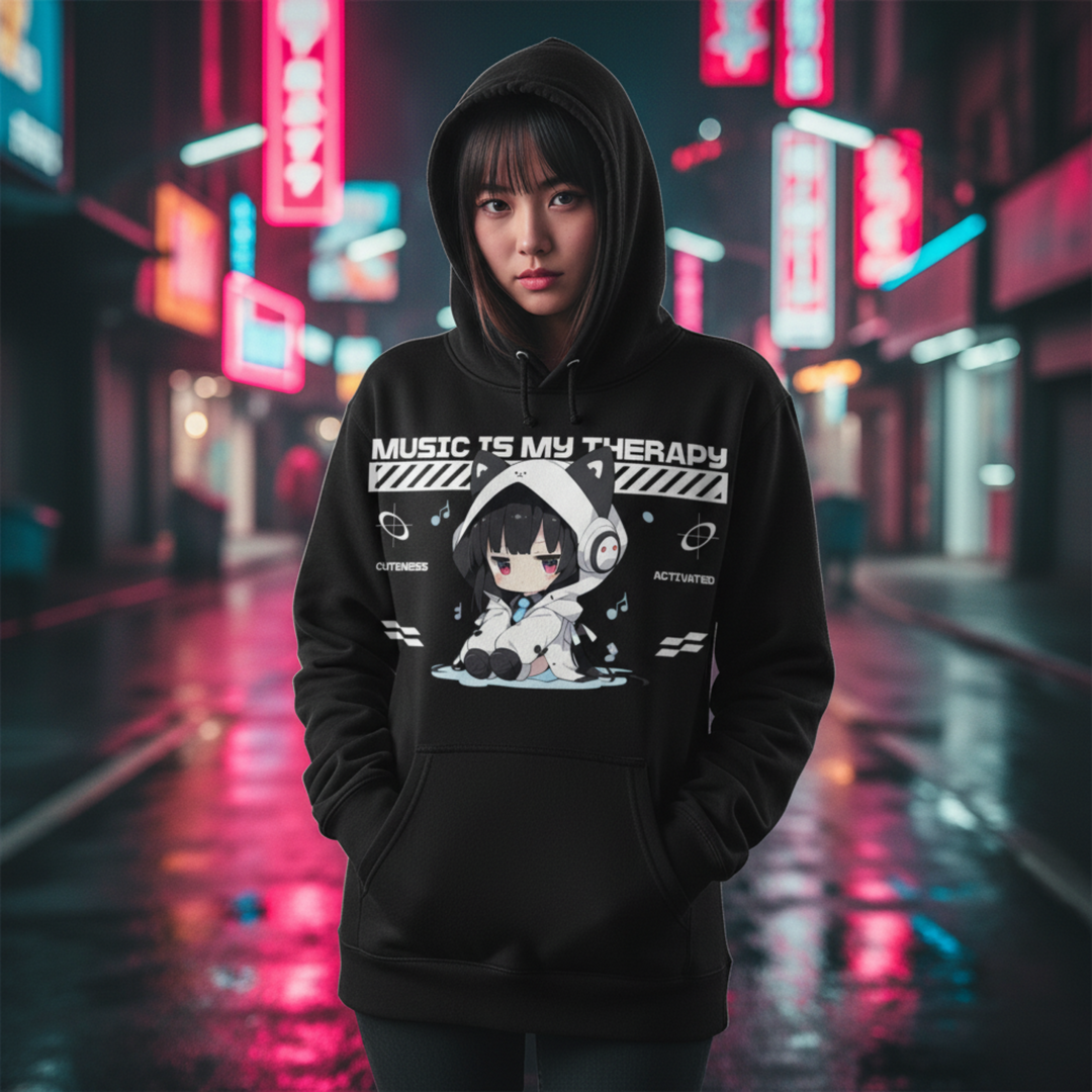 Music is my Therapy - Oversized Hoodie