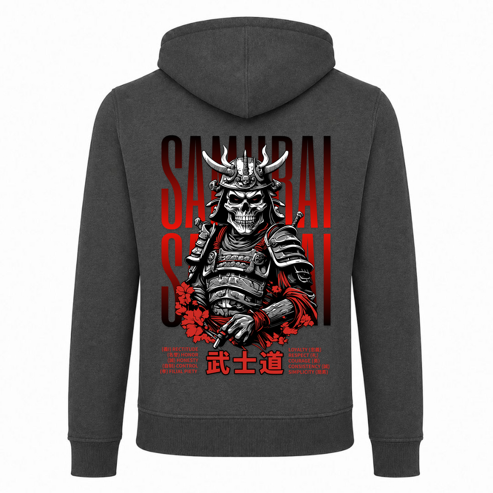 Untoter Samurai - Zip Hoodie - charcoal
