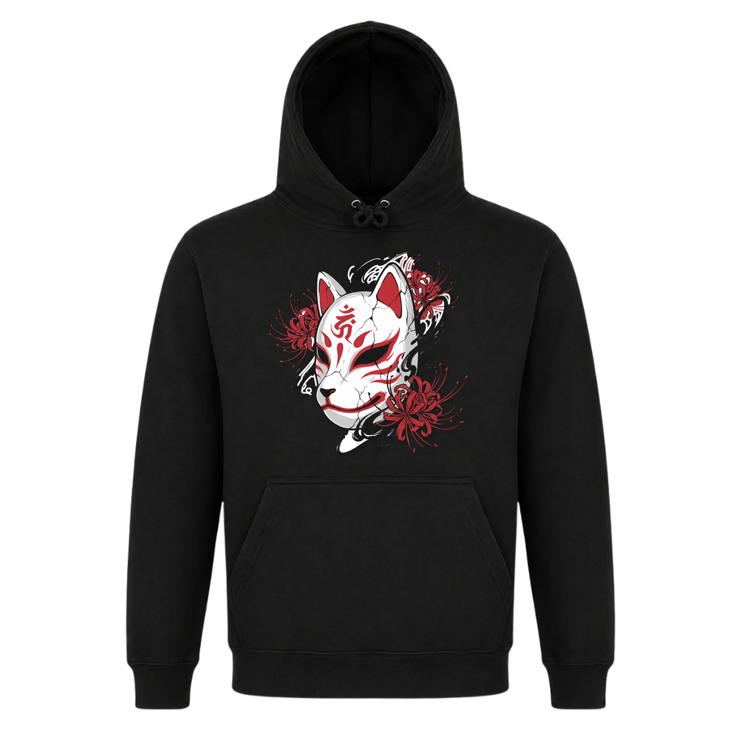 Broken Kitsune - T-Shirt Unisex Basic Hoodie - Black