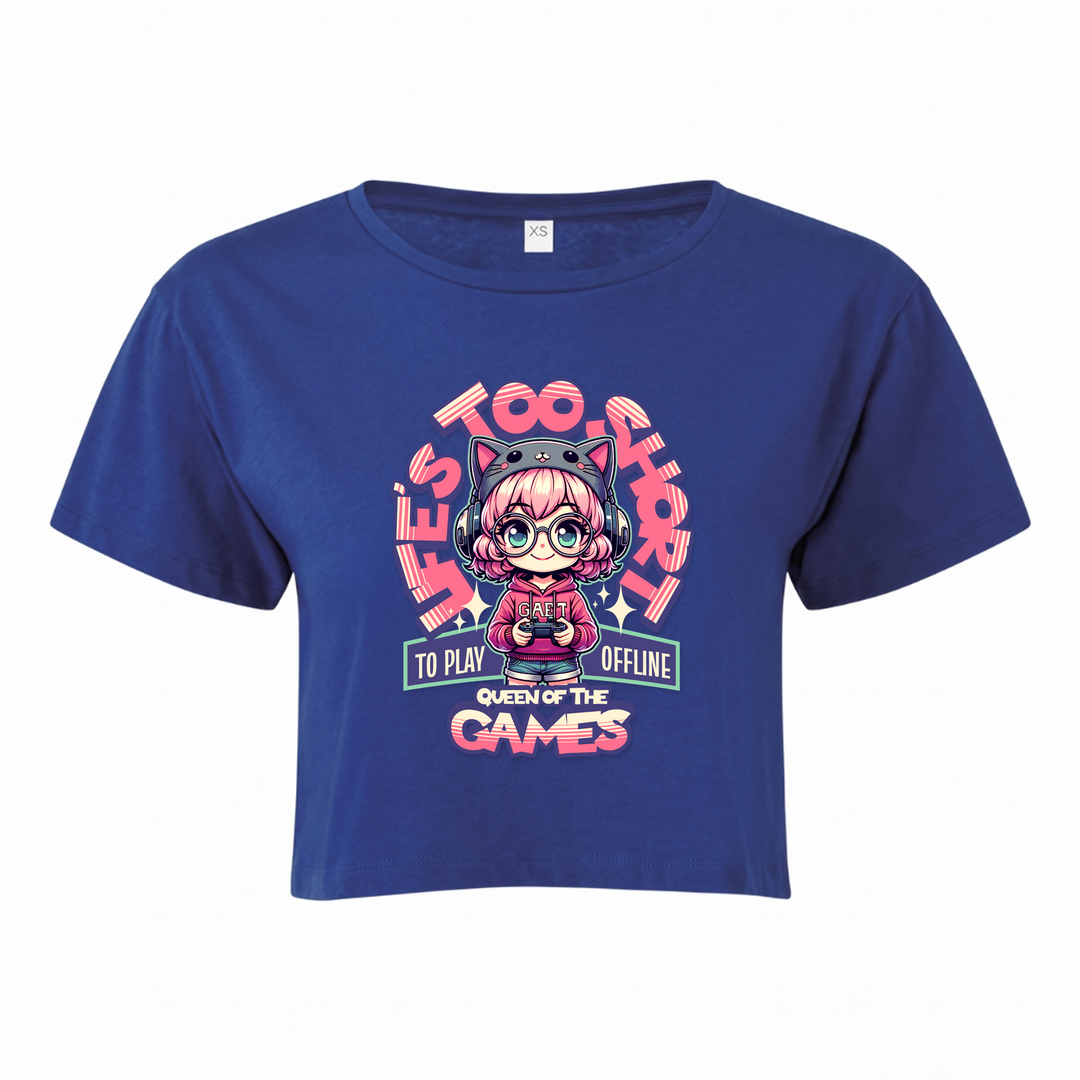 Gamer Girl - Crop Top - royal