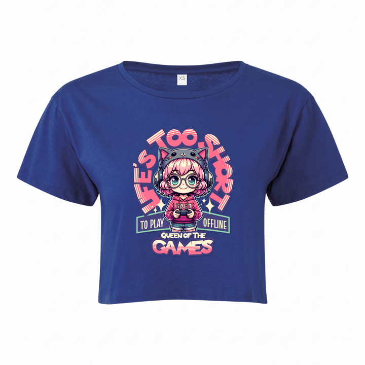 Gamer Girl - Crop Top - royal