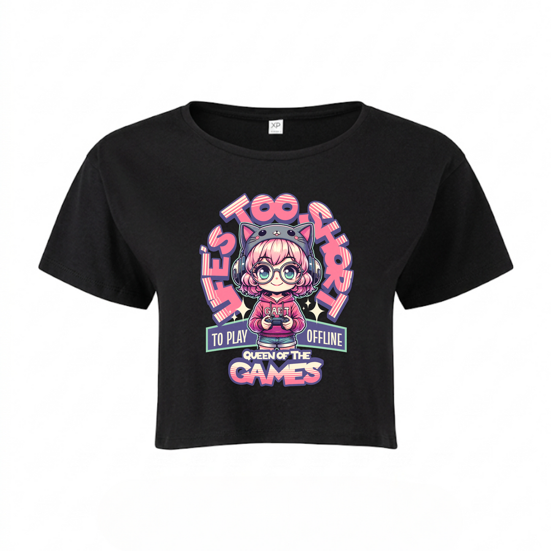 Gamer Girl - Crop Top - schwarz