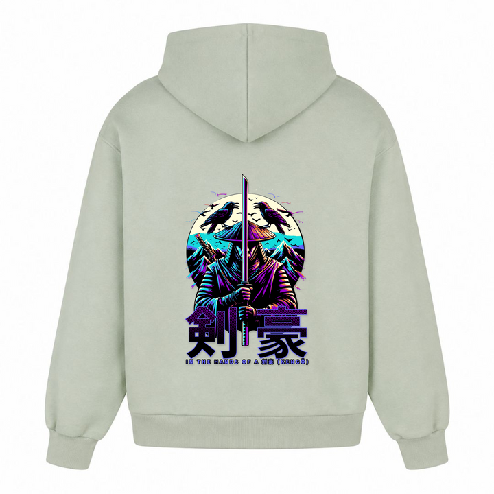 In the Hands of a Kengo - Oversized Hoodie - light asphalt