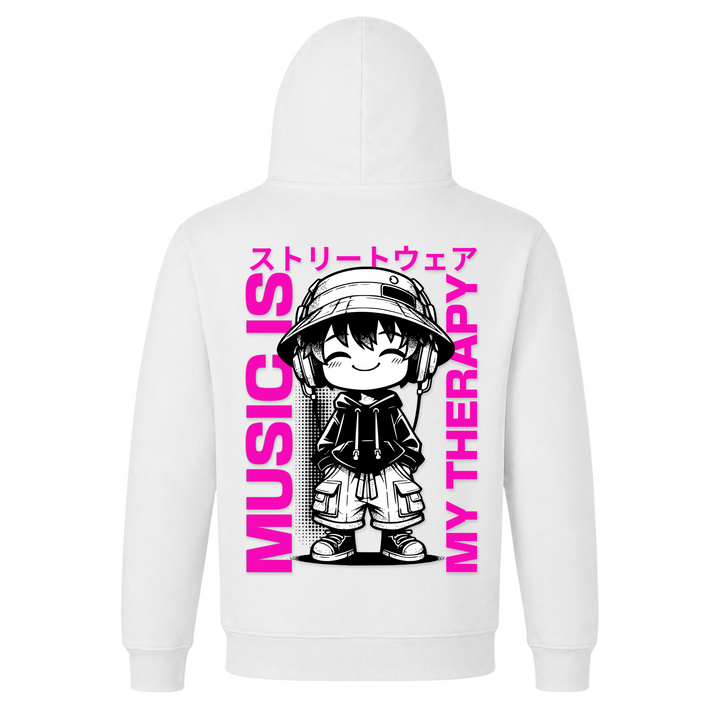 Music is my Therapy - Basic Hoodie - French Navy - Rueckseite