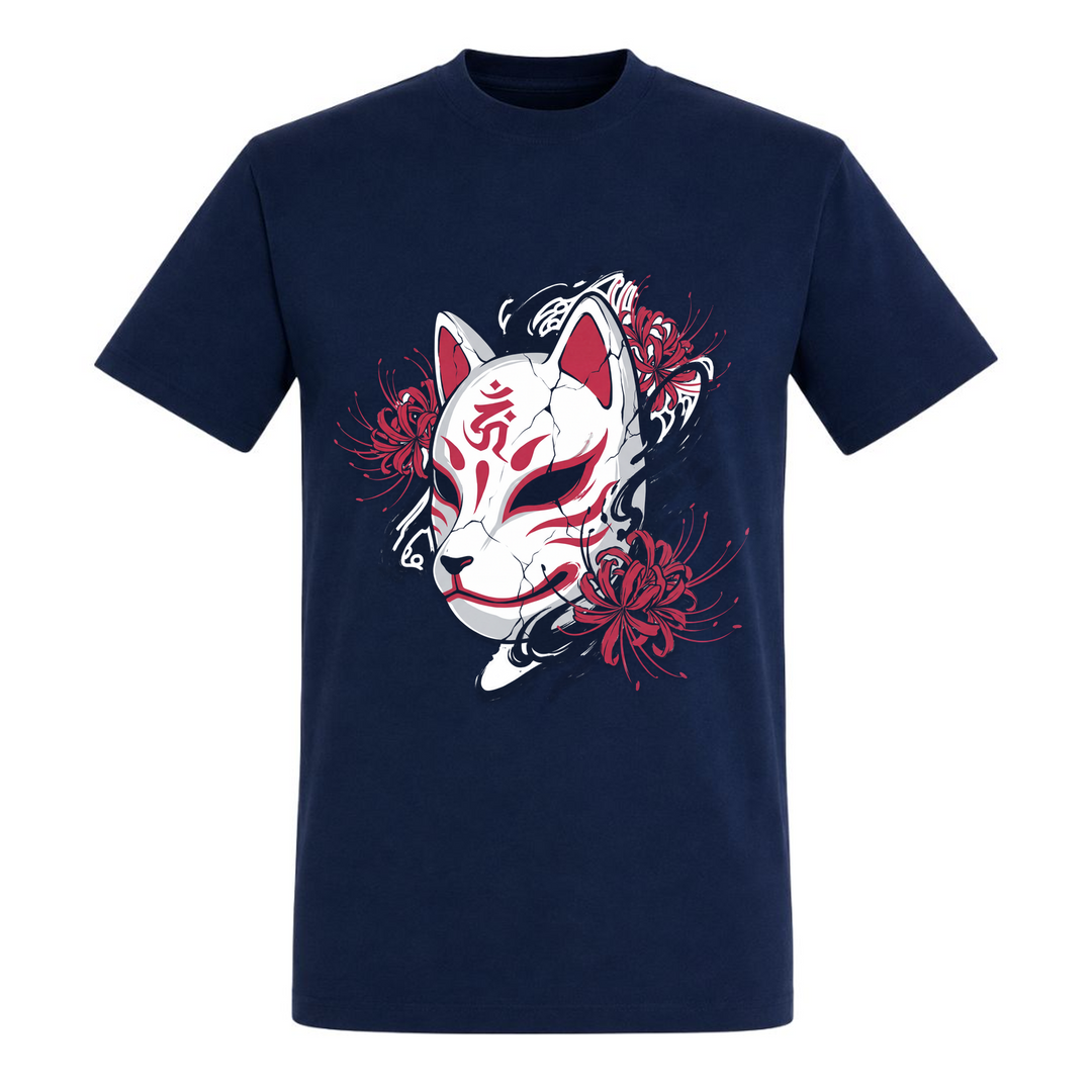 Broken Kitsune - T-Shirt - french navy