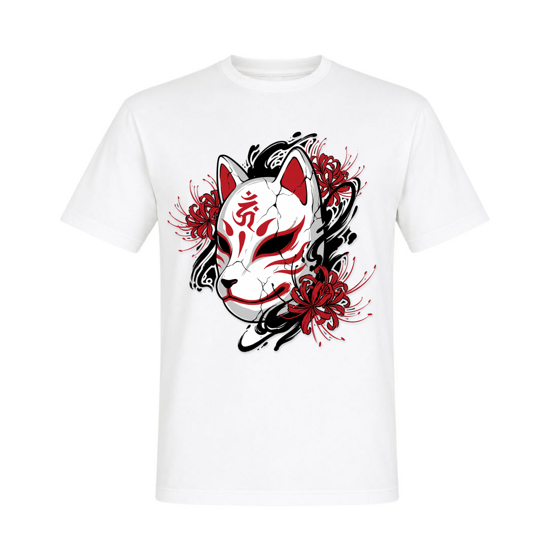 Broken Kitsune - T-Shirt - weiß