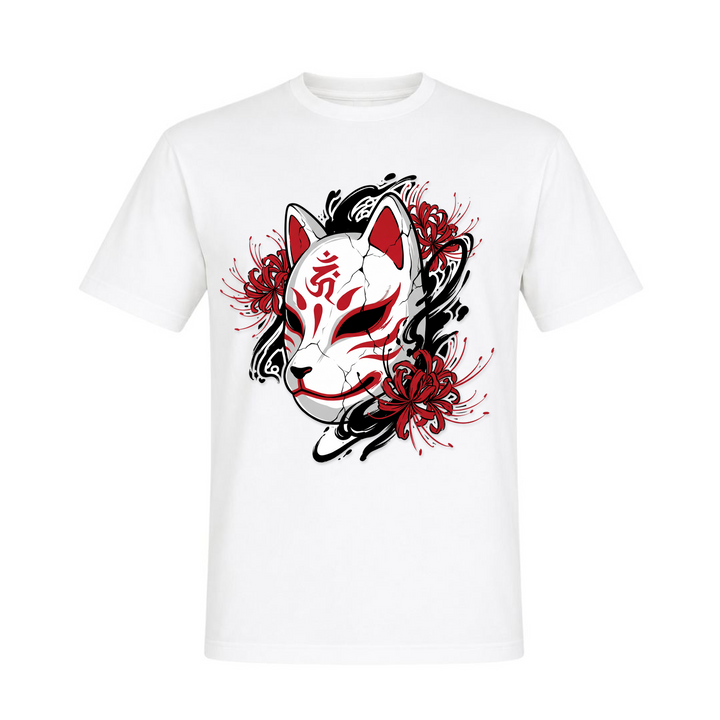 Broken Kitsune - T-Shirt - weiß