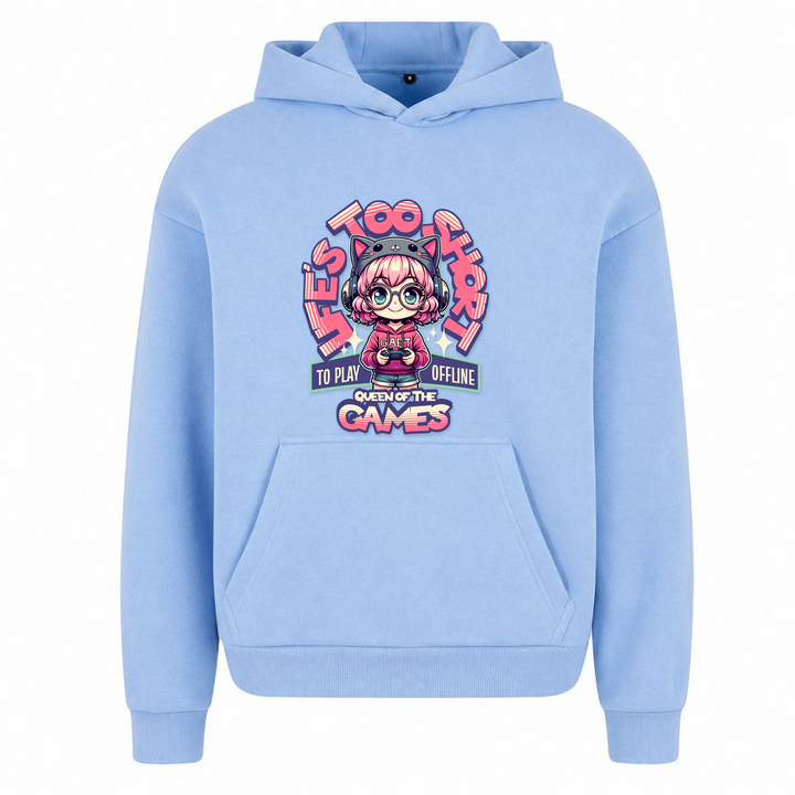 Gamer Girl - Oversized Hoodie - powder blue