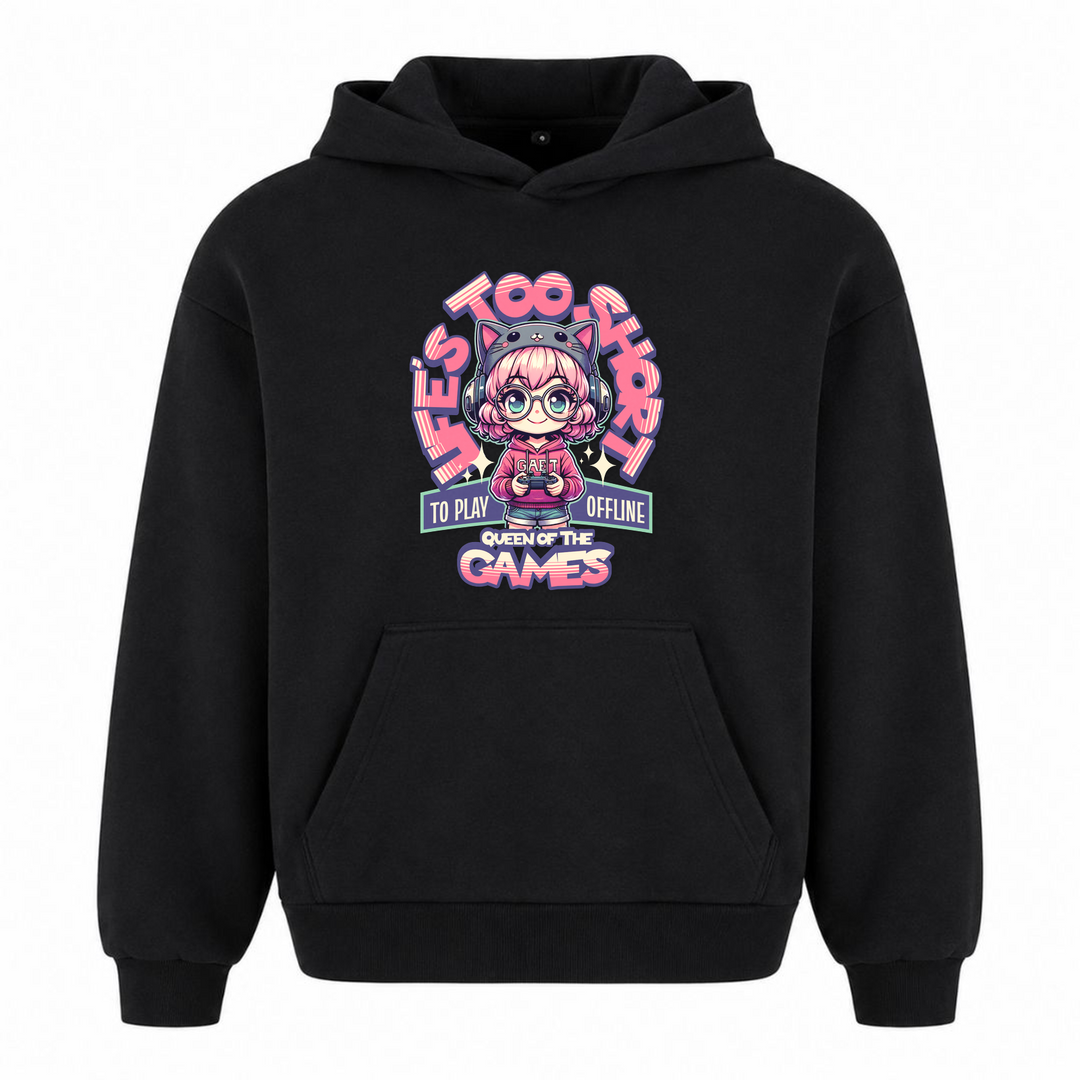 Gamer Girl - Oversized Hoodie - Schwarz