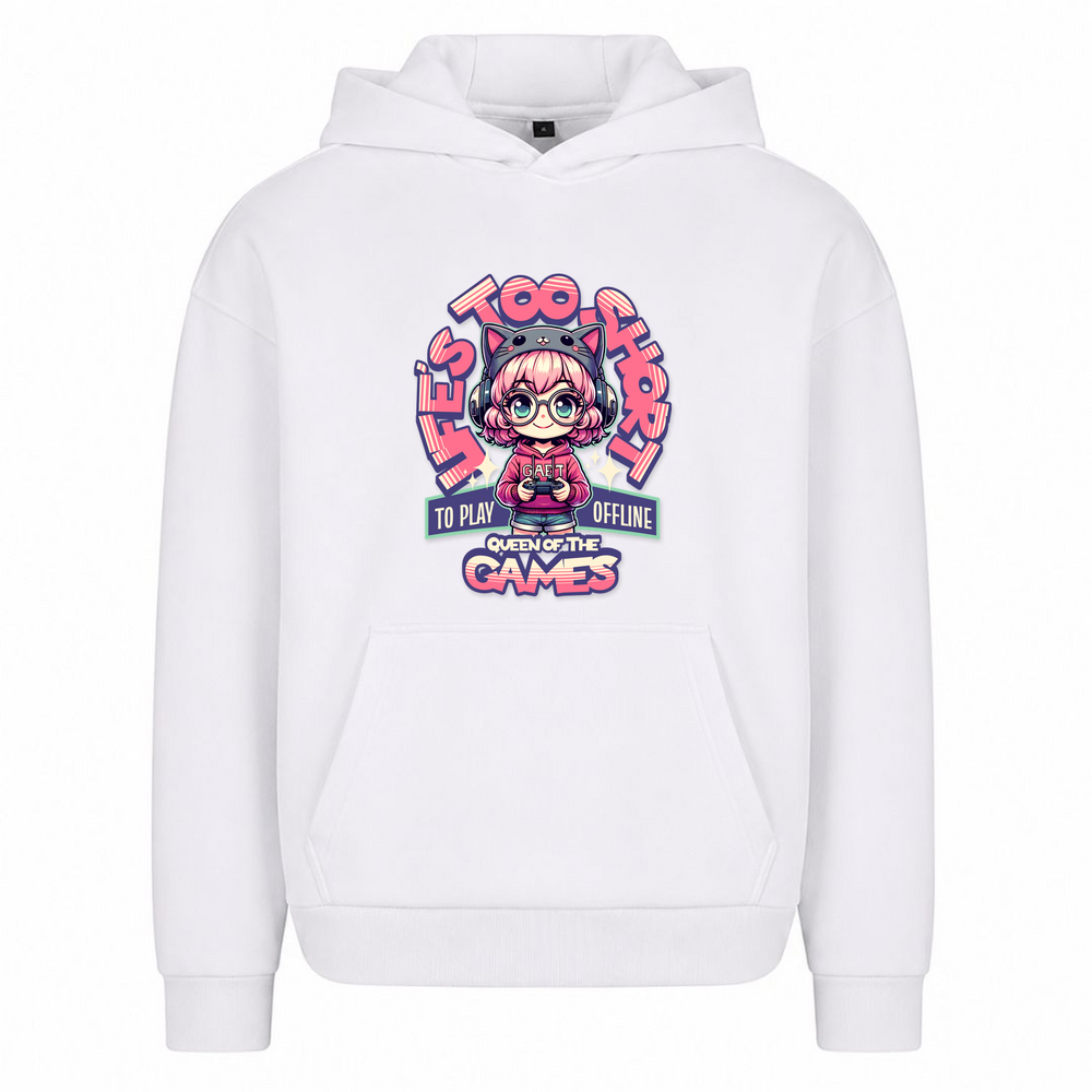 Gamer Girl - Oversized Hoodie - Weiß