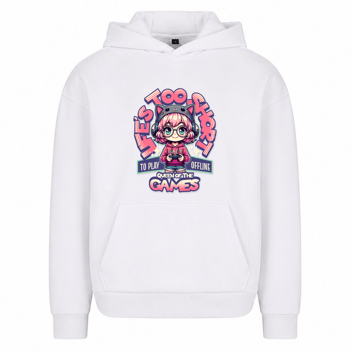 Gamer Girl - Oversized Hoodie - Weiß