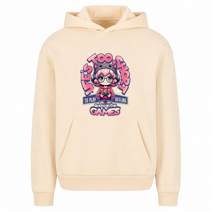 Gamer Girl - Oversized Hoodie - White Sand