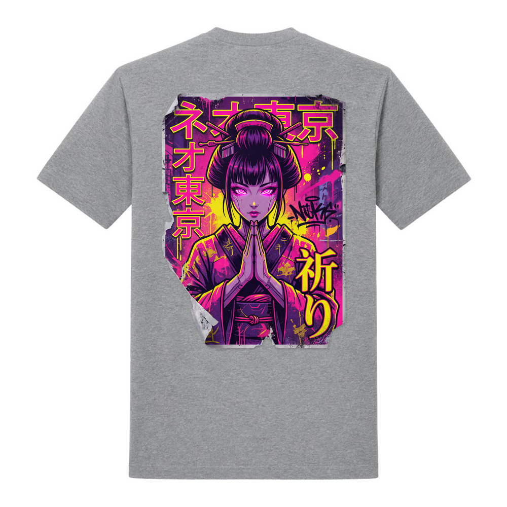 Neon Geisha - T-Shirt - grey melange