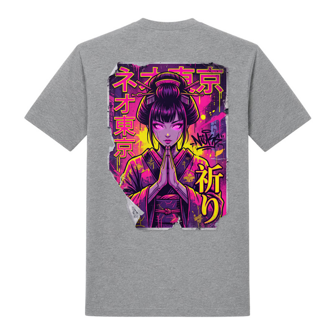 Neon Geisha - T-Shirt - grey melange