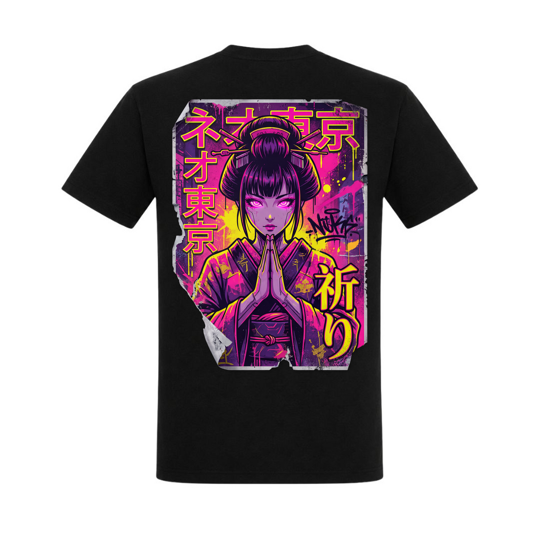 Neon Geisha - T-Shirt - schwarz