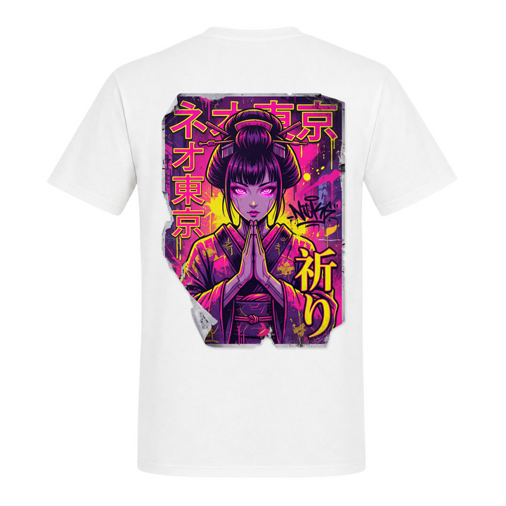 Neon Geisha - T-Shirt - weiß