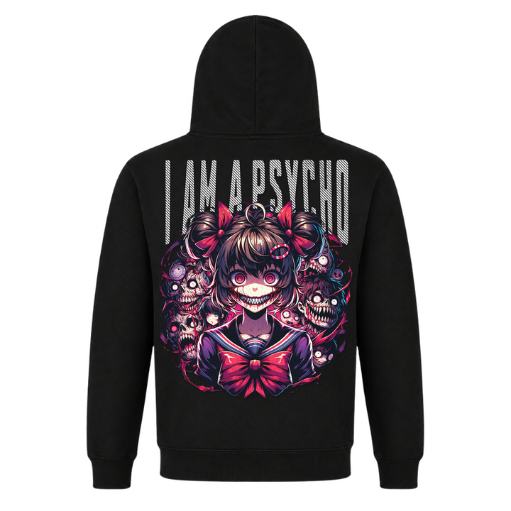 i am a Psycho - Basic Hoodie - Black - Rueckseite