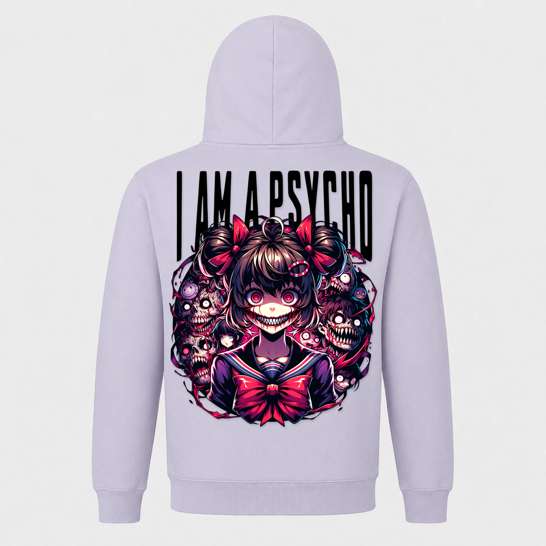 i am a Psycho - Basic Hoodie - Lilac - Rueckseite