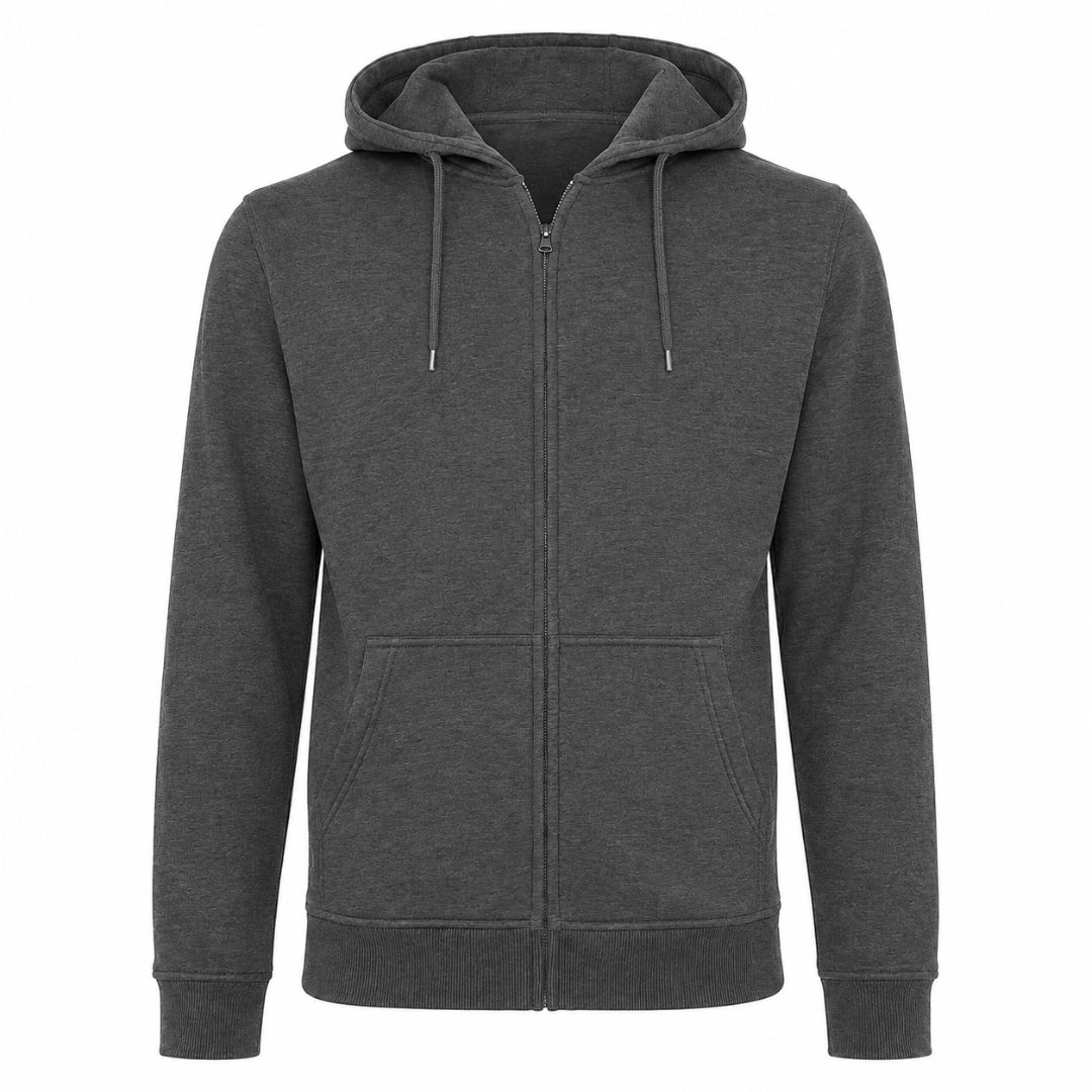 Powered by good tunes - Zip Hoody - charcoal