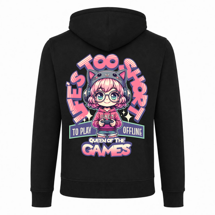 Gamer Girl - Zip Hoody - schwarz - Rueckseite