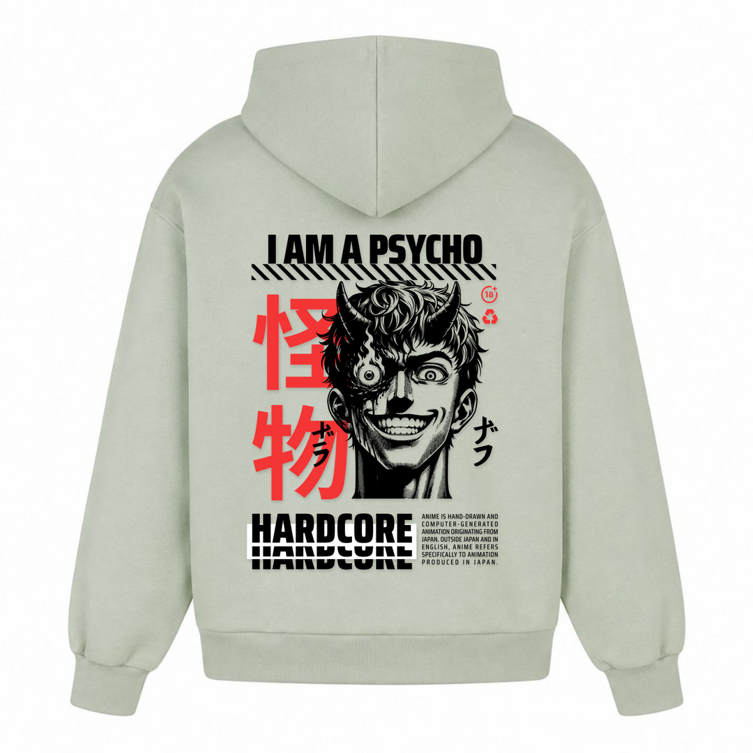 Anime Gothic - Oversized Hoodie - light asphalt - Rueckseite