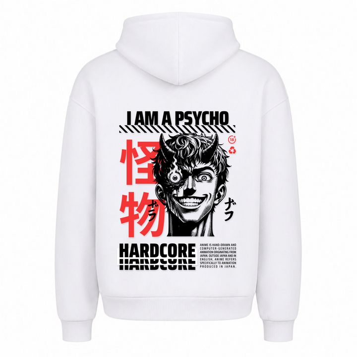 Anime Gothic - Oversized Hoodie - Weiß - Rueckseite