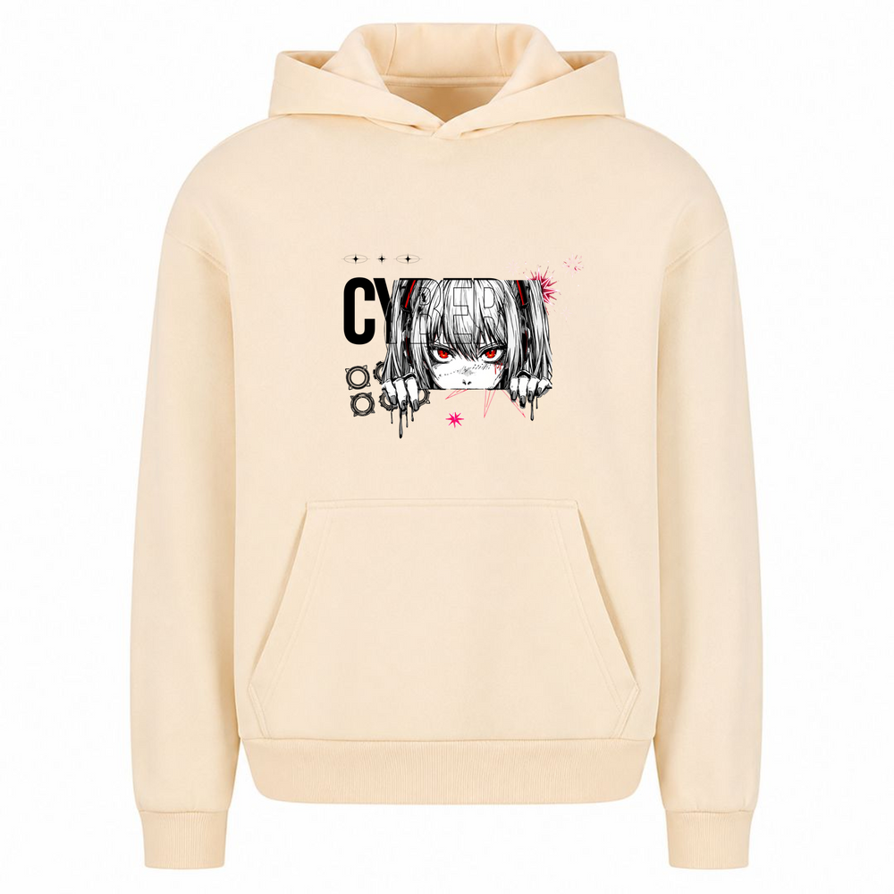 Cyber Rebel - Oversized Hoodie - White Sand