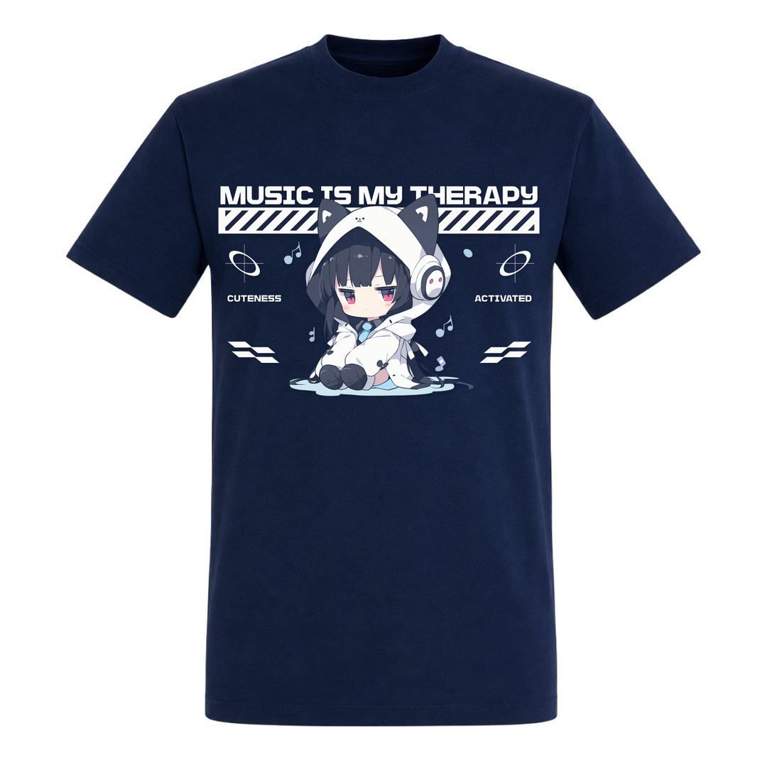 Music is my Therapy - T-Shirt - french navy