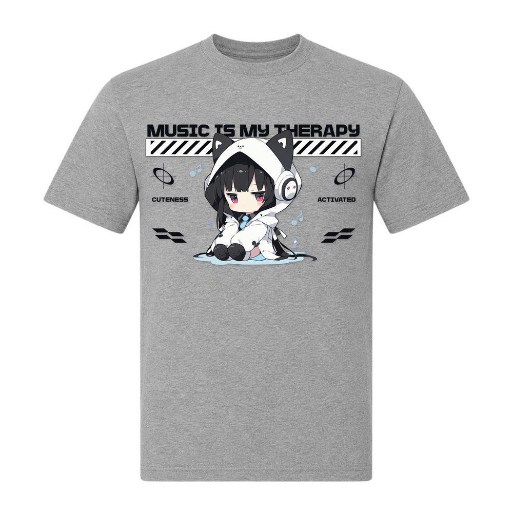 Music is my Therapy - T-Shirt - grey melange