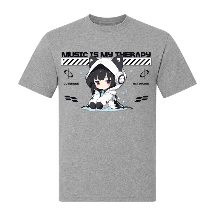 Music is my Therapy - T-Shirt - grey melange