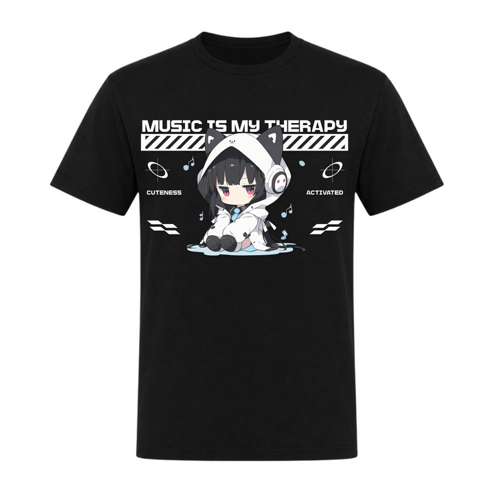 Music is my Therapy - T-Shirt - schwarz