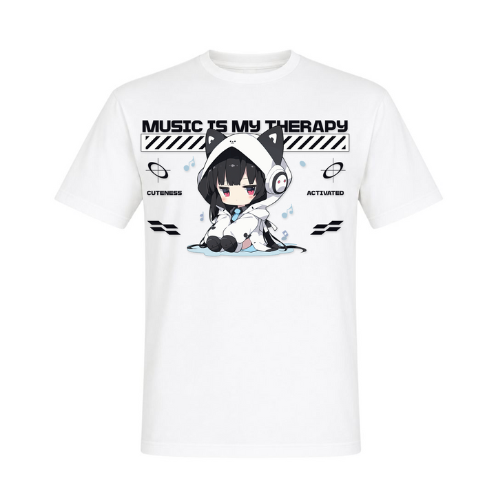 Music is my Therapy - T-Shirt - weiß