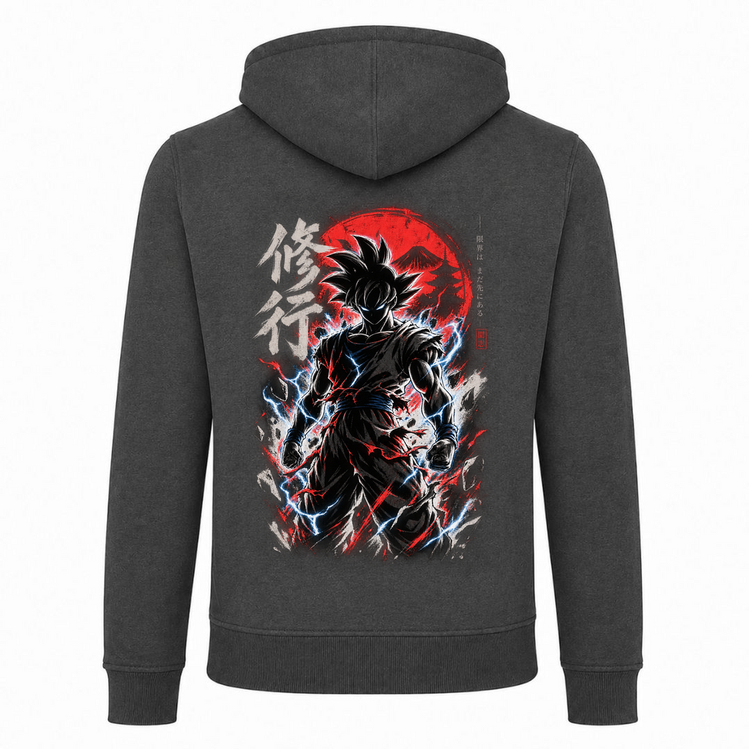 tōshi - Zip Hoody - charcoal - Rueckseite
