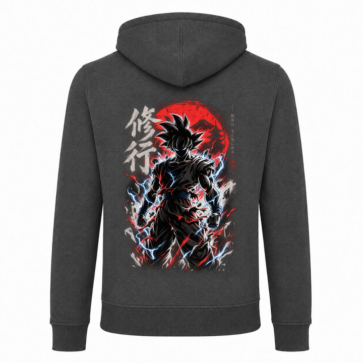 tōshi - Zip Hoody - charcoal - Rueckseite
