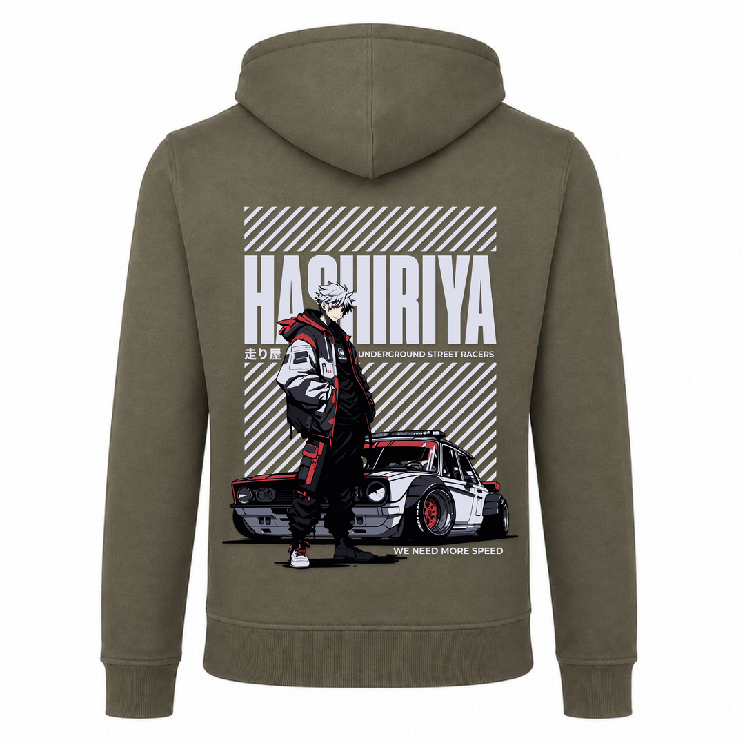Hashiriya - Zip Hoody - Olive - Rueckseite