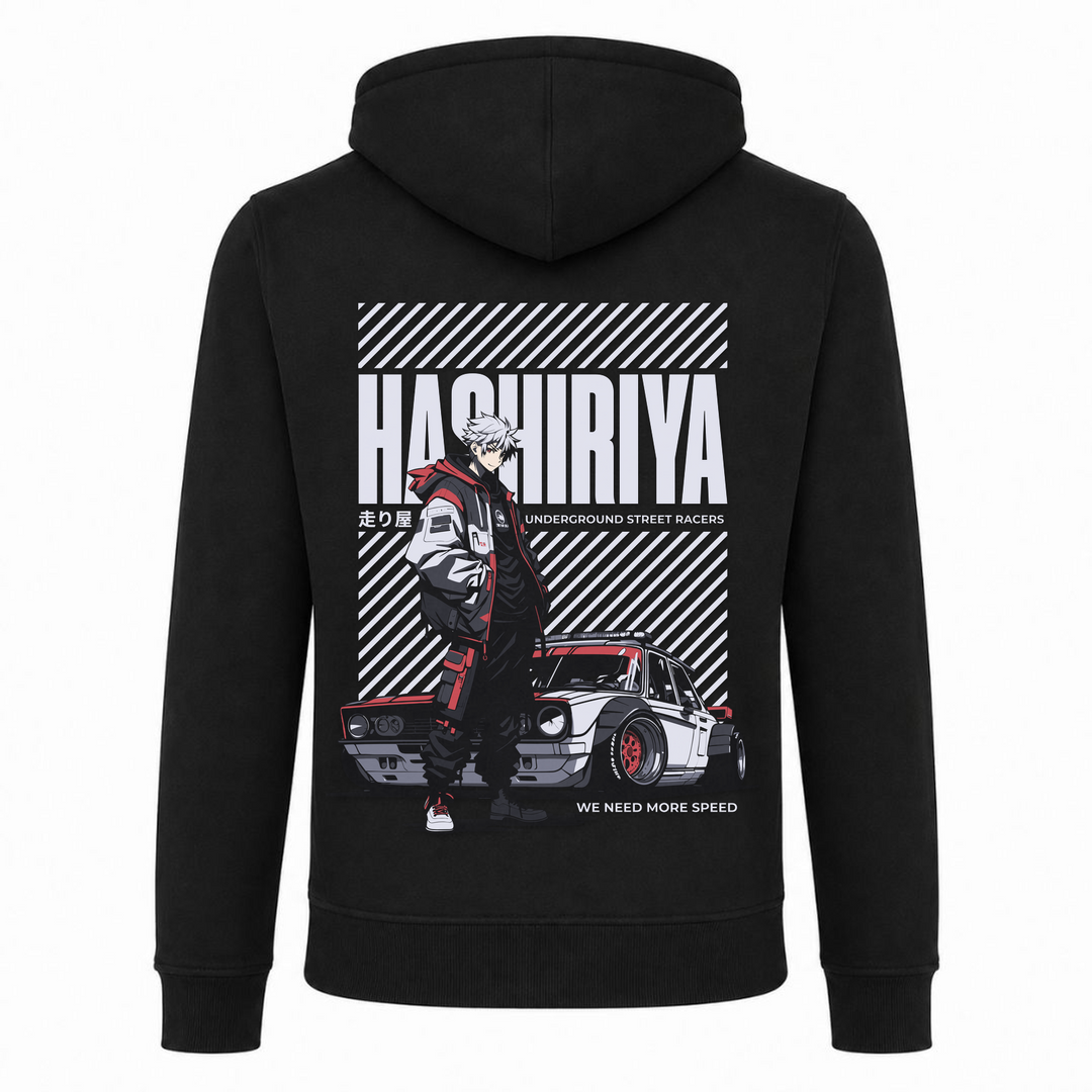 Hashiriya - Zip Hoody - schwarz - Rueckseite