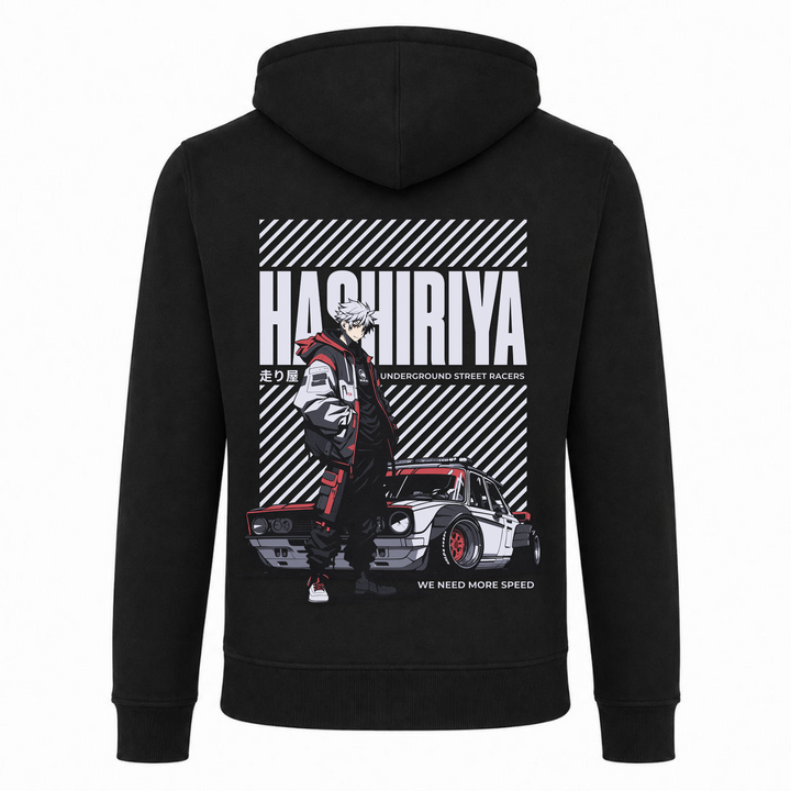 Hashiriya - Zip Hoody - schwarz - Rueckseite